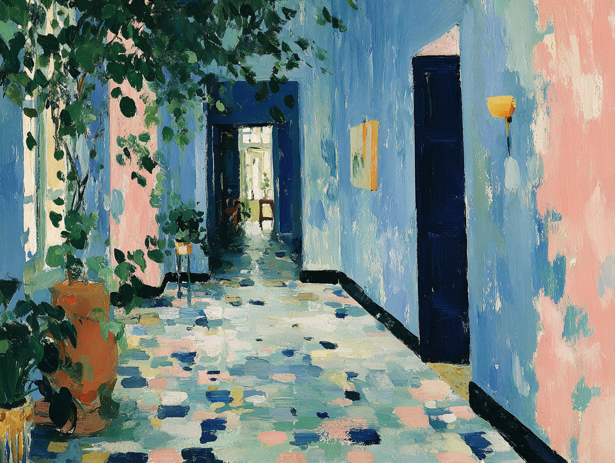 Blue Courtyard in Summer